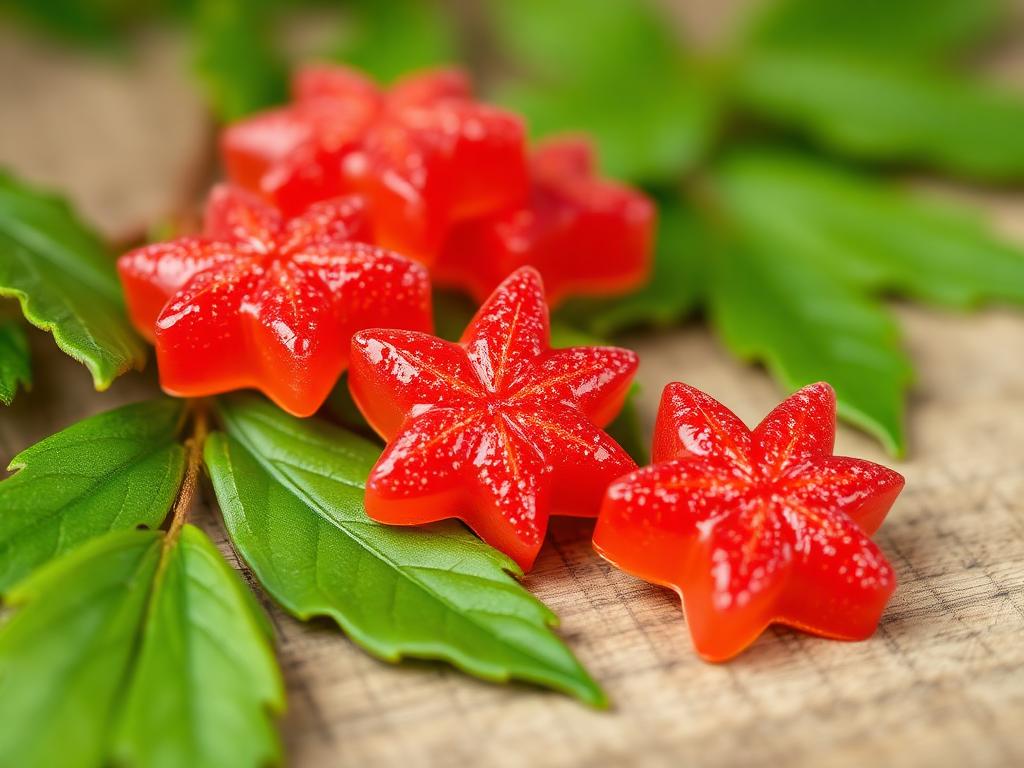 Close up of Wilder Leaf Organic Hemp gummies